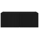 TV vægskab Vægmonteret Sort 78,5 x 31 x 29,5 cm Konstrueret træ
