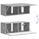 TV vægskab Beton 78,5 x 31 x 29,5 cm Konstrueret træ