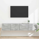 TV vægskab 2 pcs Beton 78,5 x 31 x 29,5 cm Konstrueret træ