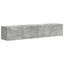 TV vægskab 2 pcs Beton 78,5 x 31 x 29,5 cm Konstrueret træ