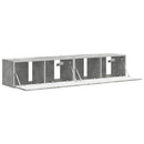 TV vægskab 2 pcs Beton 78,5 x 31 x 29,5 cm Konstrueret træ