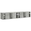 TV vægskab 2 pcs Beton 78,5 x 31 x 29,5 cm Konstrueret træ
