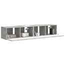 TV vægskab 2 pcs Beton 78,5 x 31 x 29,5 cm Konstrueret træ