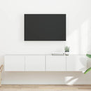 TV vægskab 2 pcs Gloss Hvid 78,5 x 31 x 29,5 cm Konstrueret træ