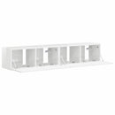 TV vægskab 2 pcs Gloss Hvid 78,5 x 31 x 29,5 cm Konstrueret træ