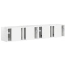 TV vægskab 2 pcs Gloss Hvid 78,5 x 31 x 29,5 cm Konstrueret træ