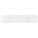 TV vægskab 2 pcs Gloss Hvid 78,5 x 31 x 29,5 cm Konstrueret træ