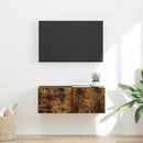 TV vægskab Røget eg 78,5 x 31 x 29,5 cm Konstrueret træ
