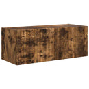 TV vægskab 2 pcs Røget eg 78,5 x 31 x 29,5 cm Konstrueret træ