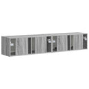 TV vægskab 2 pcs Grå Sonoma 78,5 x 31 x 29,5 cm Konstrueret træ