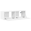 TV vægskab Vægmonteret Hvid 98 x 31 x 29,5 cm Konstrueret træ