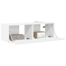 TV vægskab Vægmonteret Hvid 98 x 31 x 29,5 cm Konstrueret træ