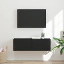TV vægskab 98 x 31 x 29,5 cm Sort Konstrueret træ