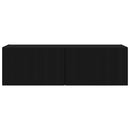 TV vægskab 98 x 31 x 29,5 cm Sort Konstrueret træ