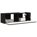TV vægskab 98 x 31 x 29,5 cm Sort Konstrueret træ