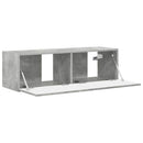 TV vægskab Vægmonteret Beton 98 x 31 x 29,5 cm Konstrueret træ