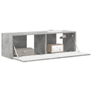 TV vægskab Vægmonteret Beton 98 x 31 x 29,5 cm Konstrueret træ