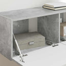 TV vægskab 2 pcs Beton 98 x 31 x 29,5 cm Konstrueret træ