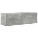 TV vægskab 2 pcs Beton 98 x 31 x 29,5 cm Konstrueret træ