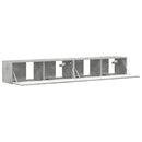 TV vægskab 2 pcs Beton 98 x 31 x 29,5 cm Konstrueret træ