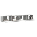 TV vægskab 2 pcs Beton 98 x 31 x 29,5 cm Konstrueret træ