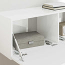 TV vægskab 98 x 31 x 29,5 cm Gloss Hvid Konstrueret træ