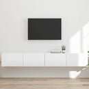TV vægskab 2 pcs Gloss Hvid 98 x 31 x 29,5 cm Konstrueret træ
