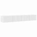 TV vægskab 2 pcs Gloss Hvid 98 x 31 x 29,5 cm Konstrueret træ