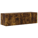 TV vægskab 2 pcs Røget eg 98 x 31 x 29,5 cm Konstrueret træ