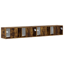 TV vægskab 2 pcs Røget eg 98 x 31 x 29,5 cm Konstrueret træ