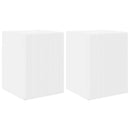 TV vægskab 2 pcs Hvid 30 x 31 x 40 cm Konstrueret træ