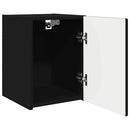 TV vægskab 2 pcs Sort 30 x 31 x 40 cm Konstrueret træ