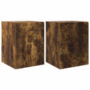 TV vægskab 2 pcs Røget eg 30 x 31 x 40 cm Konstrueret træ