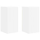 TV vægskab 2 pcs Hvid 30 x 31 x 60 cm Konstrueret træ