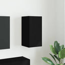 TV vægskab Vægmonteret Sort 30 x 31 x 60 cm Konstrueret træ