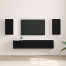 TV vægskab 2 pcs Sort 30 x 31 x 60 cm Konstrueret træ