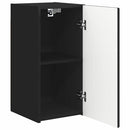TV vægskab 2 pcs Sort 30 x 31 x 60 cm Konstrueret træ