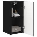 TV vægskab 2 pcs Sort 30 x 31 x 60 cm Konstrueret træ