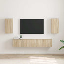 TV vægskab 2 pcs Sonoma 30 x 31 x 60 cm Konstrueret træ