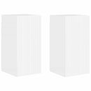 TV vægskab 2 pcs Gloss Hvid 30 x 31 x 60 cm Konstrueret træ