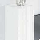 TV vægskab 2 pcs Hvid 30 x 31 x 80 cm Konstrueret træ