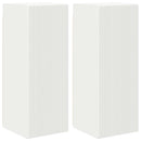 TV vægskab 2 pcs Hvid 30 x 31 x 80 cm Konstrueret træ