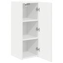 TV vægskab 2 pcs Hvid 30 x 31 x 80 cm Konstrueret træ