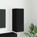 TV vægskab Vægmonteret Sort 30 x 31 x 80 cm Konstrueret træ