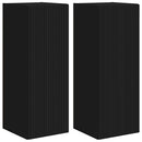 TV vægskab 2 pcs Sort 30 x 31 x 80 cm Konstrueret træ