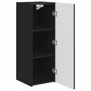 TV vægskab 2 pcs Sort 30 x 31 x 80 cm Konstrueret træ