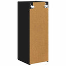 TV vægskab 2 pcs Sort 30 x 31 x 80 cm Konstrueret træ