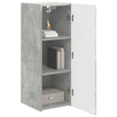 TV vægskab 2 pcs Beton 30 x 31 x 80 cm Konstrueret træ