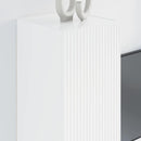 TV vægskab 2 pcs Gloss Hvid 30 x 31 x 80 cm Konstrueret træ