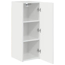 TV vægskab 2 pcs Gloss Hvid 30 x 31 x 80 cm Konstrueret træ